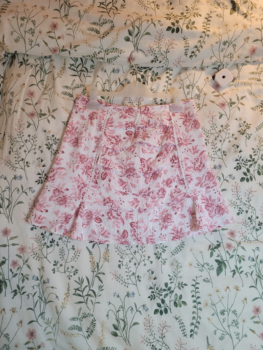 Floral Pink Women's Skirt - Picture 8 of 8